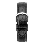 Gwylio Dynion Sekonda gyda Deial Glas a Strap Du 1701