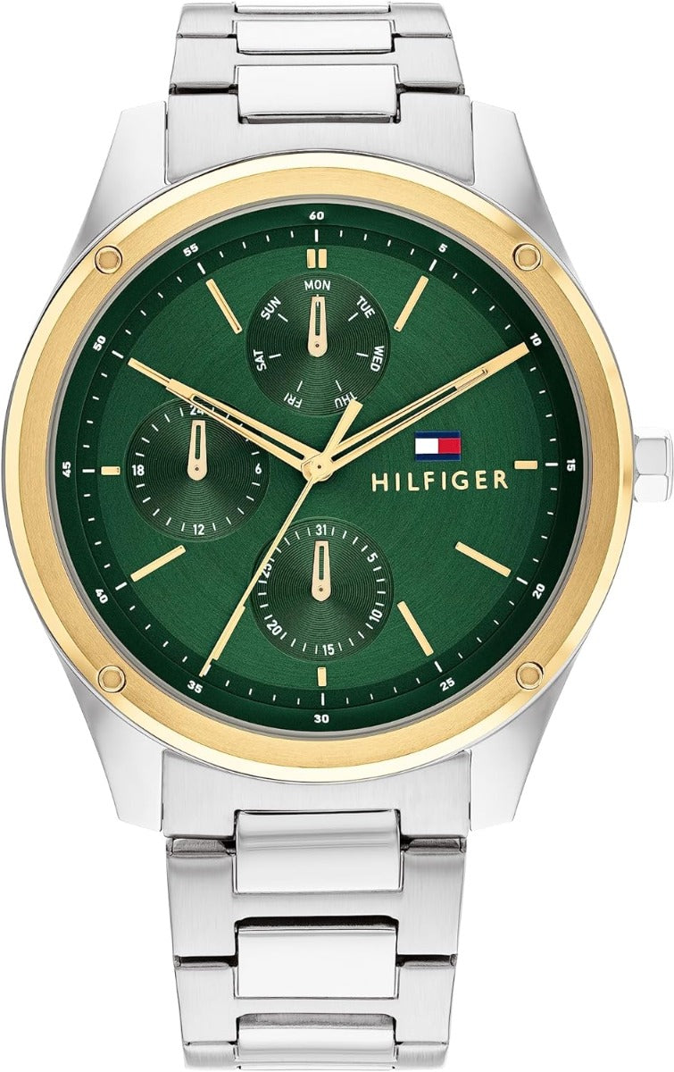 Cloc Arsang Tommy Hilfiger Tyler gyda Deial Werdd 1710537