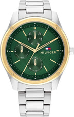Cloc Arsang Tommy Hilfiger Tyler gyda Deial Werdd 1710537