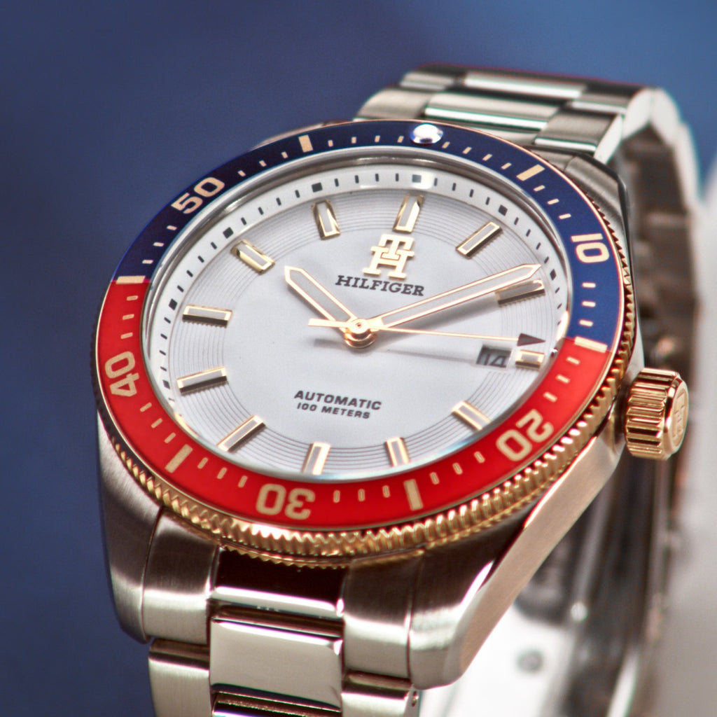 Tommy Hilfiger TH 85 Mens Automatic Watch with White Dial 1710551