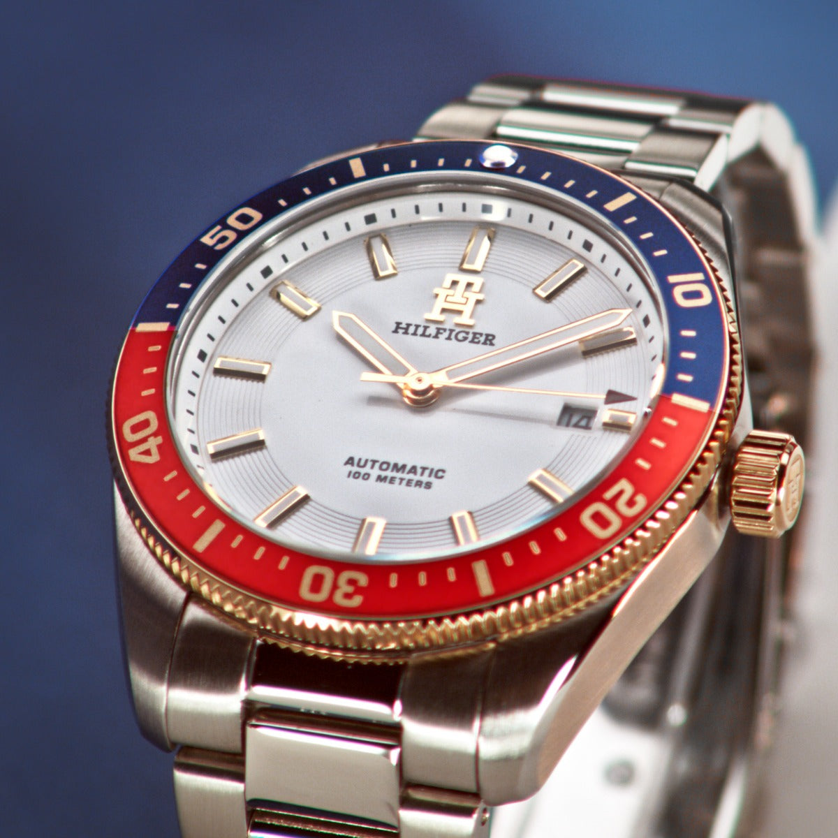 Tommy Hilfiger TH 85 Mens Automatic Watch with White Dial 1710551