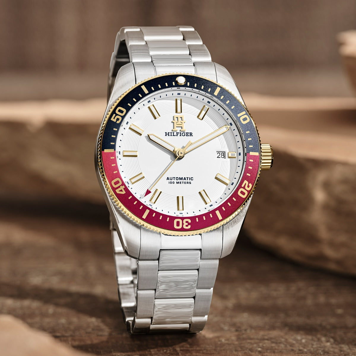 Tommy Hilfiger TH 85 Mens Automatic Watch with White Dial 1710551