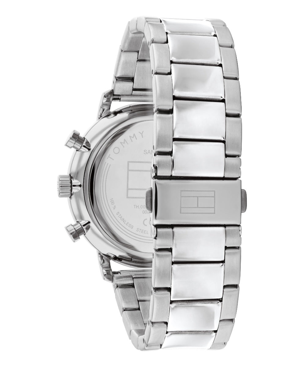 Tommy Hilfiger Legend Mens Watch with Blue Dial and Silver Strap 1710569