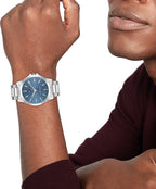 Tommy Hilfiger Bruce Mens Watch with Blue Dial and Silver Strap 1710670