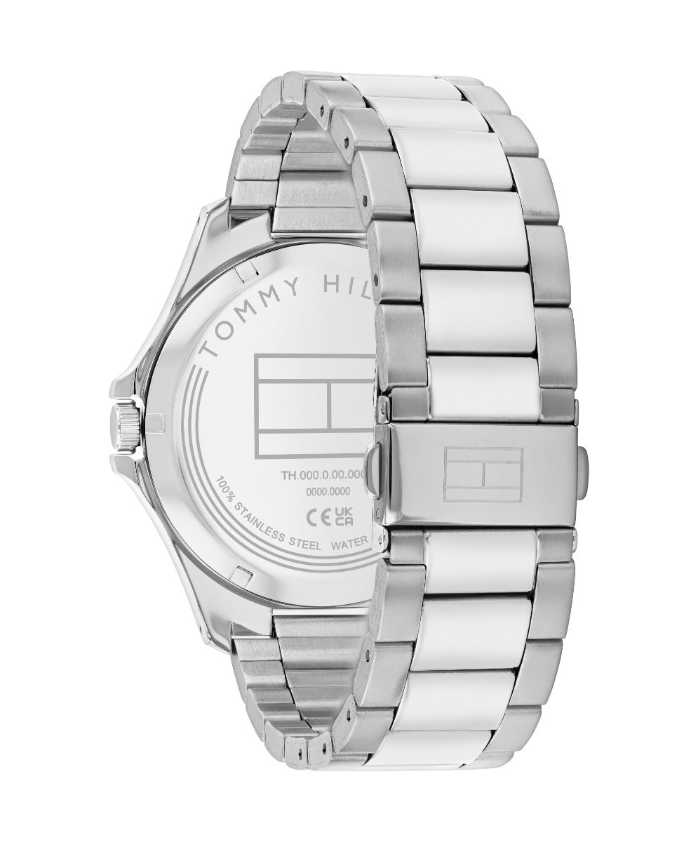Tommy Hilfiger Bruce Mens Watch with Blue Dial and Silver Strap 1710670