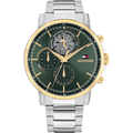 Tommy Hilfiger Stewart Mens Watch with Green Dial and Silver Bracelet 1710735