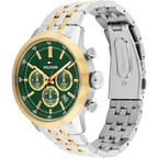 Tommy Hilfiger Kent Mens Watch with Green Dial and Two Tone Strap 1710754