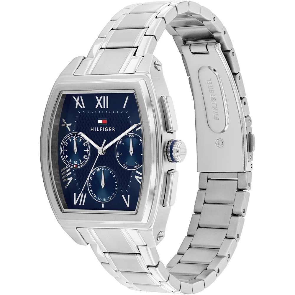Tommy Hilfiger Th-Oxford Mens Watch with Blue Dial and Silver Strap 1710763