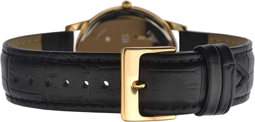 Sekonda Men's Watch with Black Dial and Black Leather Strap 1719