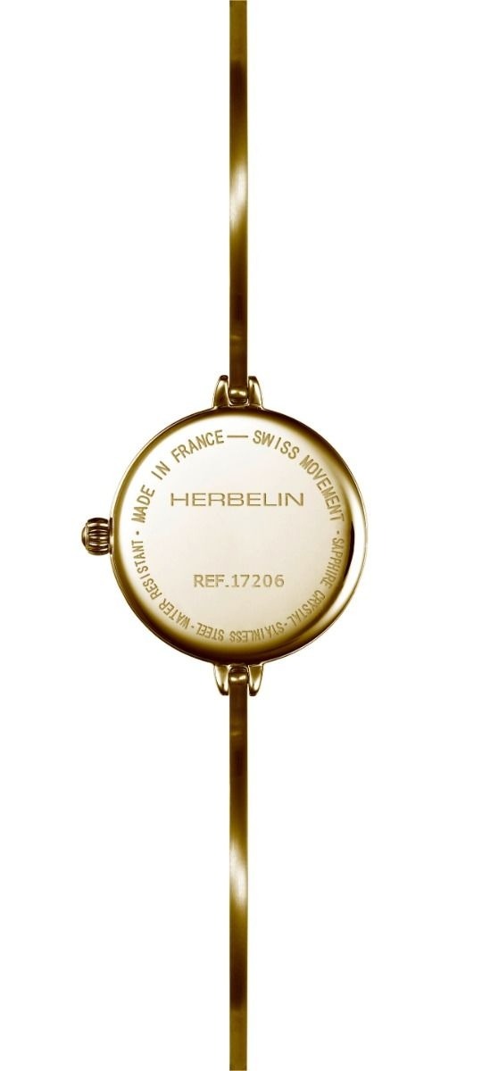 Herbelin Fil Ladies Watch with Mother of Pearl Dial and Gold Bangle Strap 17206BP19