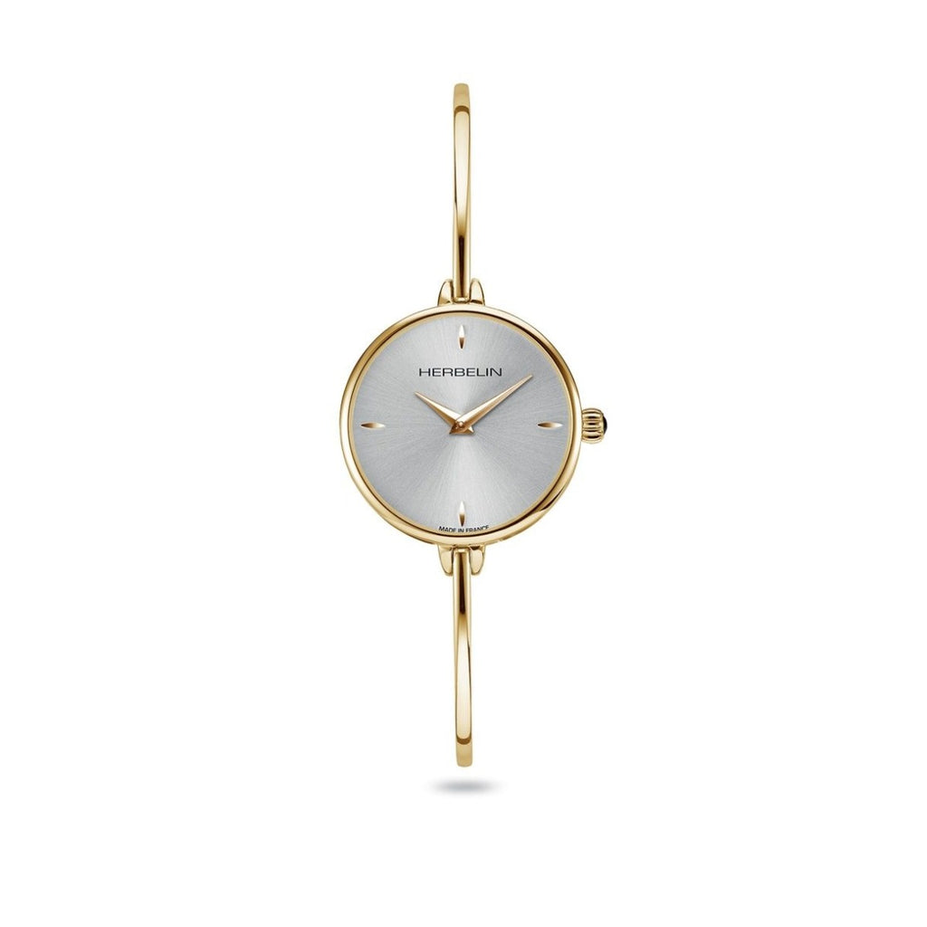 Herbelin Fil Ladies Watch with Mother of Pearl Dial and Gold Bangle Strap 17206BP19