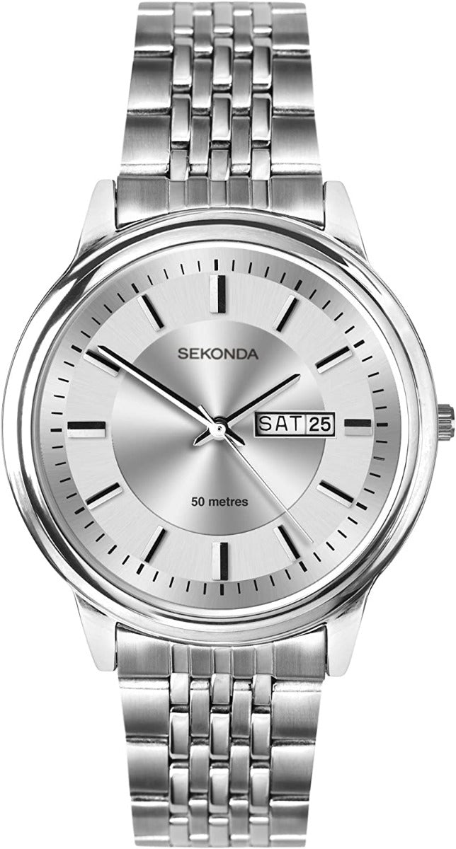 Sekonda Classic Mens Watch with Silver Dial and Stainless Steel Strap 1732