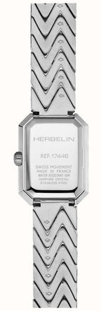 Herbelin Octogone Ladies Watch with Black Dial and Silver Bracelet 17446B49