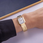 Herbelin Octogone Ladies Watch with Mother of Pearl Dial and Gold Bracelet 17446BP19