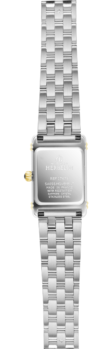 Herbelin Art Deco Ladies Watch with Mother of Pearl Dial and Two Tone Strap 17478BT59