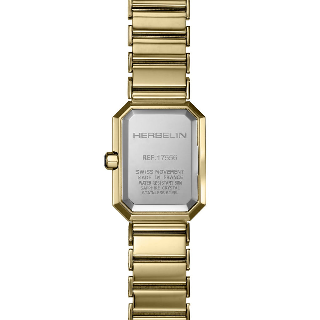 Herbelin Octogone Ladies Watch with Mother of Pearl Dial and Gold Bracelet 17556BP1N19