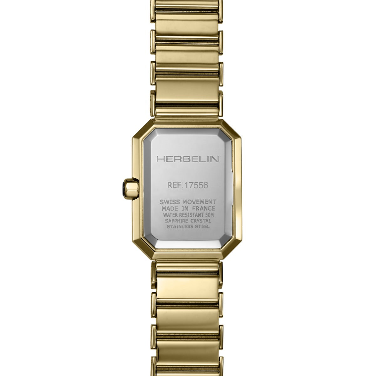 Herbelin Octogone Ladies Watch with Mother of Pearl Dial and Gold Bracelet 17556BP1N19