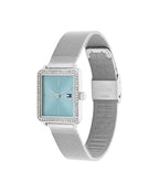 Tommy Hilfiger Tea Tank Ladies Watch with Blue Dial and Silver Strap 1782789