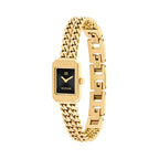 Gwylio Merched Tommy Hilfiger Sarah gyda Deial Du a Strap Aur 1782842