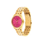 Tommy Hilfiger Jade Ladies Watch with Pink Dial and Gold Strap 1782854