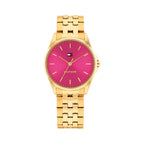 Tommy Hilfiger Jade Ladies Watch with Pink Dial and Gold Strap 1782854
