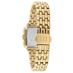 Tommy Hilfiger Mia Gwylio Merched gyda Deial Gwyrdd a Strap Aur 1782858