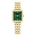 Tommy Hilfiger Mia Gwylio Merched gyda Deial Gwyrdd a Strap Aur 1782858