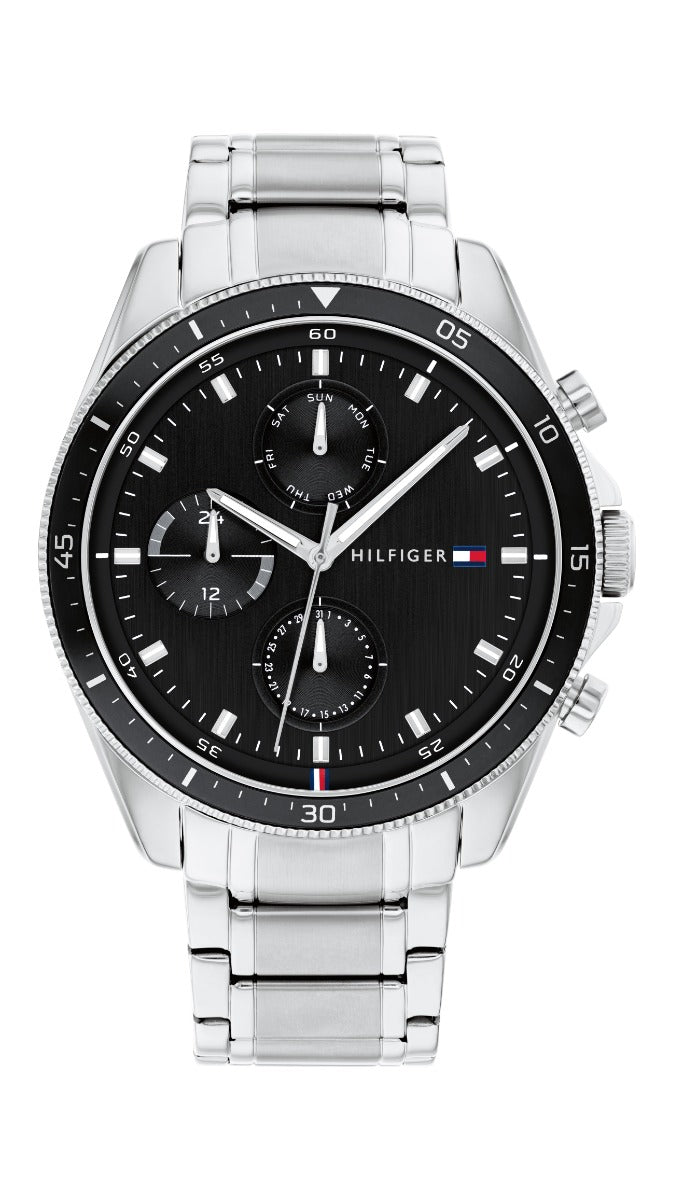 Gwylio Dynion Tommy Hilfiger Parker gyda Deial Du 1791835