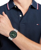 Tommy Hilfiger Lorenzo Gwylio Dynion gyda Deial Gwyrdd 1792117