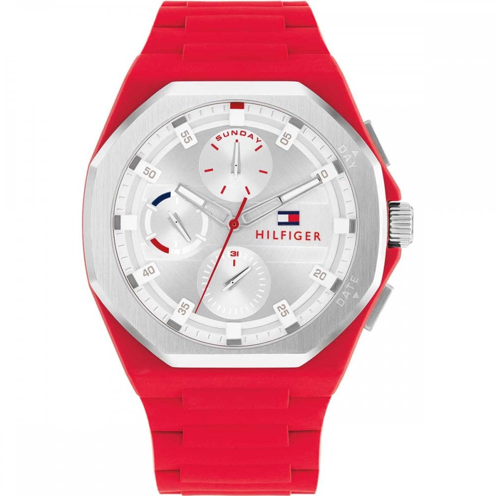 Cloc Mwnwgl Tommy Hilfiger Neo i Ddynion gyda Deial Arian 1792123