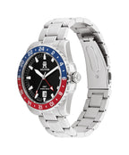 Gwylio GMT Tommy Hilfiger TH 85 i Ddynion gyda Deial Du 1792131