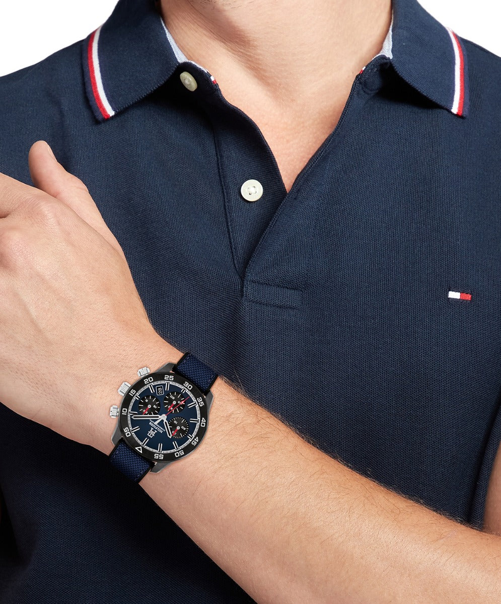 Tommy Hilfiger TH85 Mens Watch with Blue Dial and Blue Strap 1792183