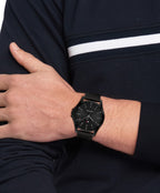 Tommy Hilfiger Bruce Mens Watch with Black Dial and Black Strap 1792190