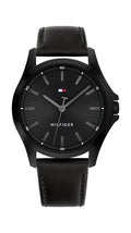 Tommy Hilfiger Bruce Mens Watch with Black Dial and Black Strap 1792190