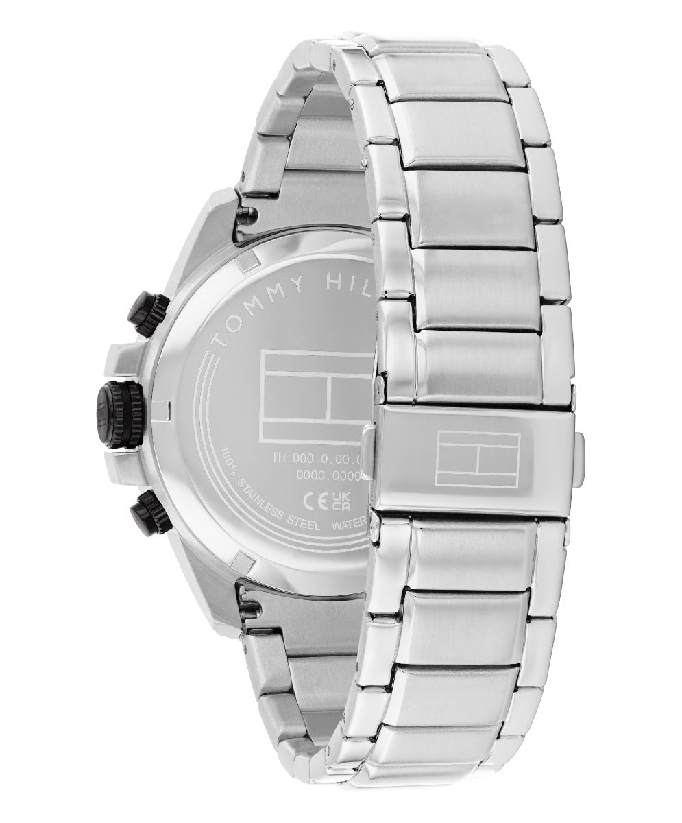 Tommy Hilfiger Jameson Mens Watch with Blue Dial and Silver Strap 1792198