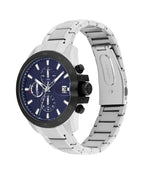Tommy Hilfiger Jameson Mens Watch with Blue Dial and Silver Strap 1792198