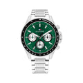Tommy Hilfiger Clark Mens Watch with Green Dial and Silver Strap 1792211