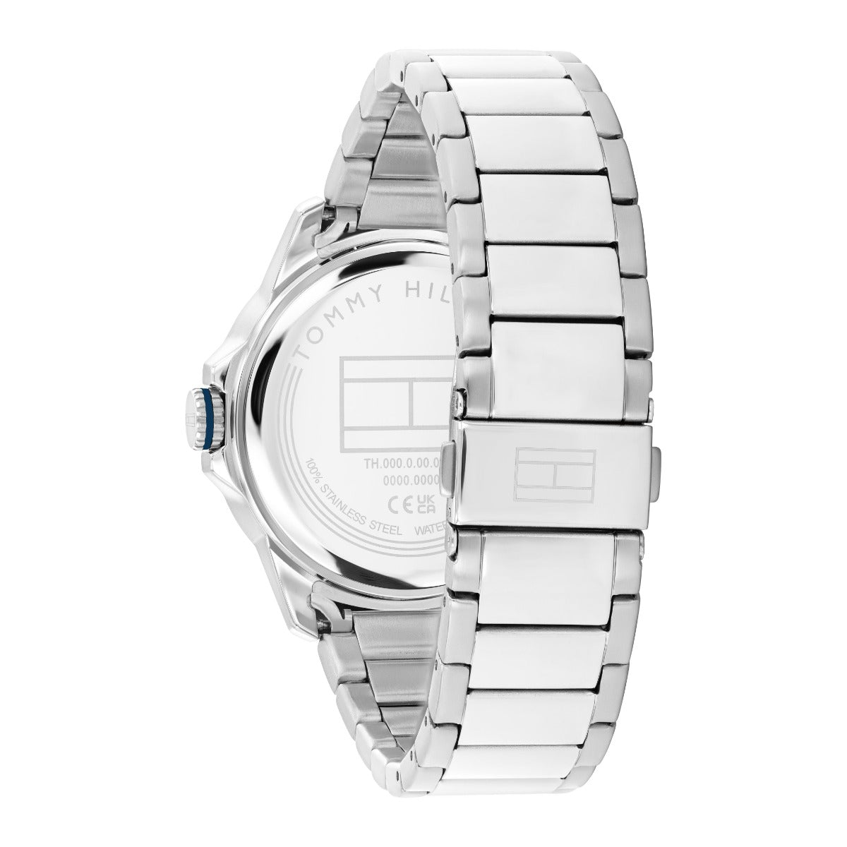 Gwylio Dynion Tommy Hilfiger Remy gyda Deial Glas a Strap Arian 1792229