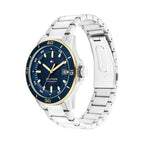 Gwylio Dynion Tommy Hilfiger Remy gyda Deial Glas a Strap Arian 1792229