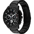 Tommy Hilfiger Bank Gwylio i Ddynion gyda Deial Du a Strap Ddu 1792262