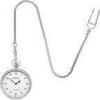 Sekonda Mens Silver Pocket Watch with White Dial 1792