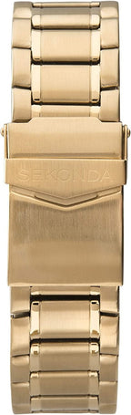Sekonda Mens Chronograph Watch with Blue Dial and Gold Bracelet 1840