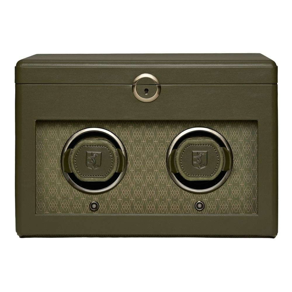Wolf Earth Double Watch Winder Midnight Olive 190441