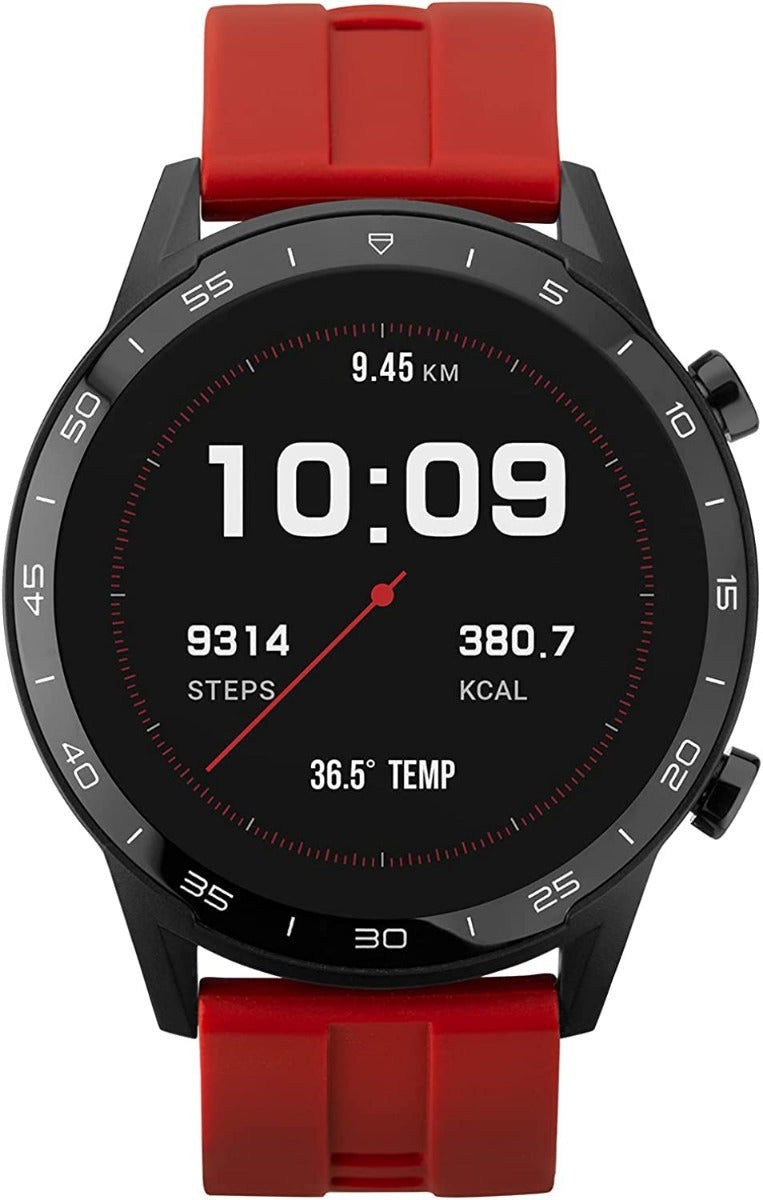 Sekonda Mens Smart Watch with Red Rubber Strap 1910