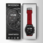 Sekonda Mens Smart Watch with Red Rubber Strap 1910