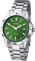 Sekonda Gents Watch with Green Dial and Silver Bracelet 1931