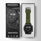 Sekonda Mens Smart Watch with Green Rubber Strap 1993