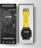 Sekonda Mens Smart Watch with Yellow Rubber Strap 1994