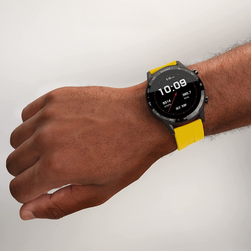 Sekonda Mens Smart Watch with Yellow Rubber Strap 1994
