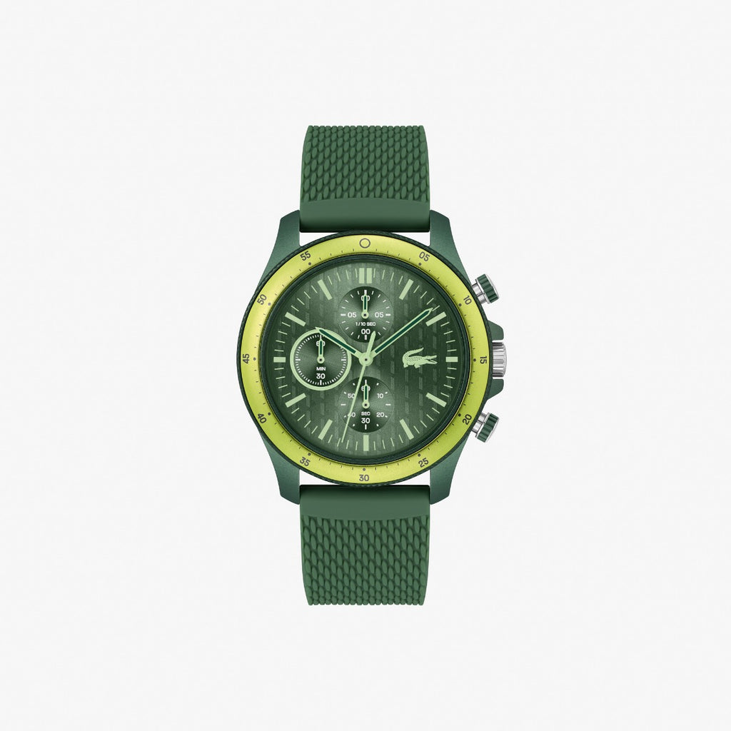 Lacoste Neo Heritage Mens Chronograph Watch with Green Dial and Green Strap 2011328